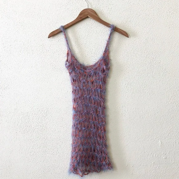 Vintage Punk Doris Goldberger No:Wear Open Knit Dress S - Picture 4 of 5